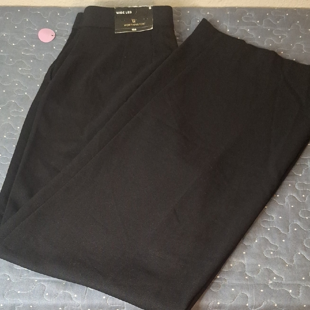 Worthington Wide Leg Pants - Black
